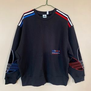Adidas Oversized Red, White & Blue Design Crewneck Size Small